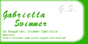 gabriella svimmer business card
